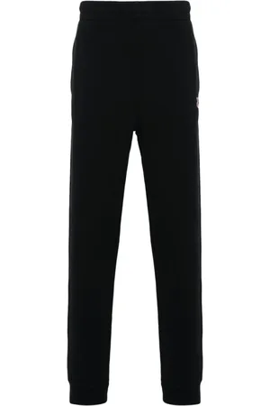Maison Kitsuné Bukser, Herre, Sort, S, Bomuld, Sorte Tapered Sportsbukser