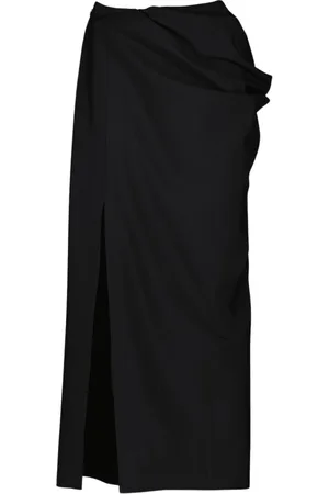 Alexander McQueen Nederdel, Dame, Sort, XS, Draperet nederdel til kvinder