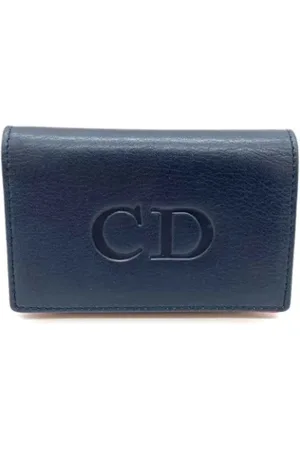 Dior Pre-owned, Dame, Blå, ONE SIZE, Tyl, Pre-owned Laeder punge