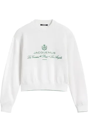 Jacquemus Sweathshirts & Hoodies, Dame, Hvid, 2XS, Uld, Hvid Skjorte Behagelig Stilfuld