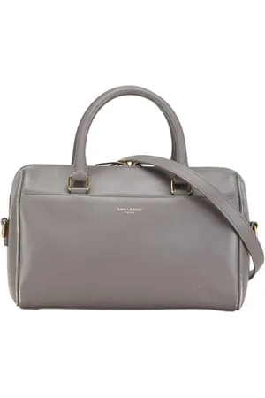 Saint Laurent Pre-owned, Dame, Grå, ONE SIZE, Uld, Pre-owned Laeder hndtasker