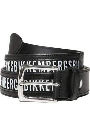 Bikkembergs Tilbehør, Herre, Sort, 110 CM, Sort kalveskindbælte E35.119