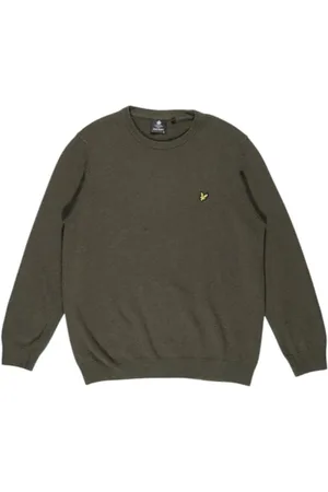 Lyle & Scott Strik, Herre, Grøn, 2XL, Uld, Grøn Uldtrøje Efterår/Vinter Kollektion