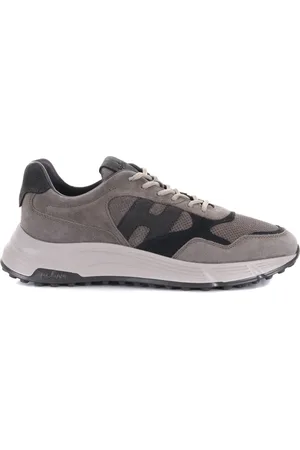 Hogan Sko, Herre, Grå, 44 EU, Uld, Grå Ruskind Sneakers Stilfuldt Design