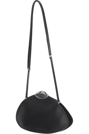 BENEDETTA BRUZZICHES Taske, Dame, Sort, ONE SIZE, Læder, Læder Crossbody Taske Magnetisk Lukning Sort