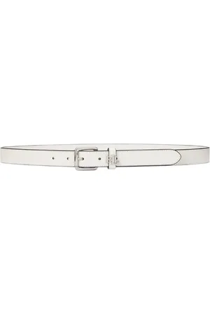 Ralph Lauren Tilbehør, Dame, Hvid, S, Læder, 25-Belt-Skinny 100% KO Læder
