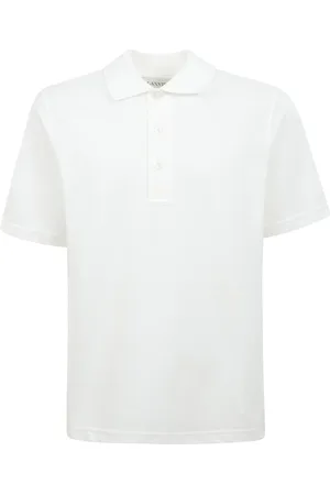 Lanvin Top, Herre, Hvid, M, Bomuld, Kortærmet Bomuldspolo