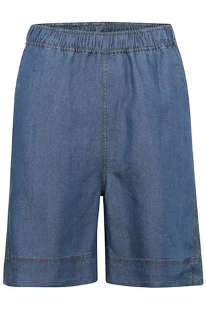INWEAR Shorts, Dame, Blå, L, Uld, Blå Lyocell Shorts til Kvinder