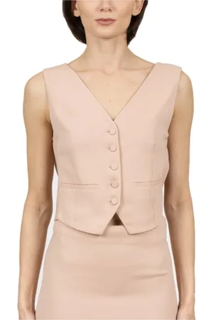 ERIKA CAVALLINI Jakke, Dame, Lyserød, XS, Uld, Stilfuld Array Kjole