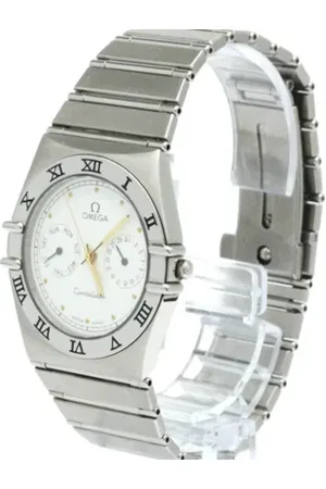 Omega Pre-owned, Herre, Hvid, ONE SIZE, Pre-owned Rustfrit stal watches
