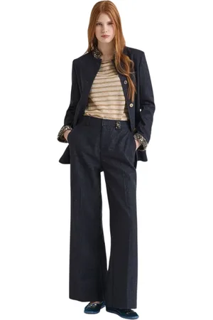 Maliparmi Bukser, Dame, Blå, L, Denim, Forår Denim Bukser Mørkeblå