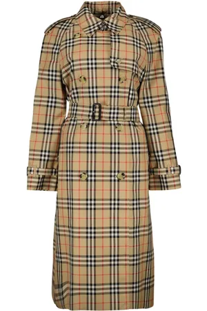 Burberry Frakke, Dame, , XS, Bomuld, Vintage Check Trench Coat