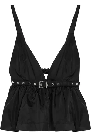 Ganni Top, Dame, Sort, XS, Uld, Stilfuld Tanktop til Kvinder