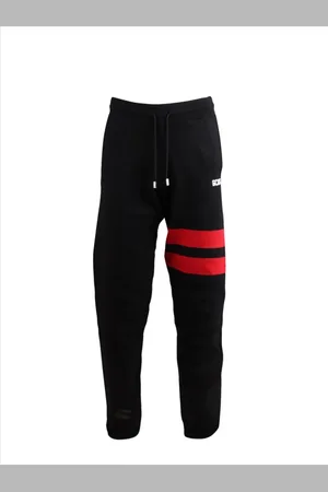 GCDS Bukser, Herre, Sort, XS, Bomuld, Joggingbukser med broderet logo