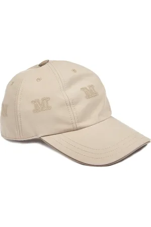 Max Mara Tilbehør, Dame, , 57 CM, Bomuld, Monogram Baseball Cap i bomuldsgabardin