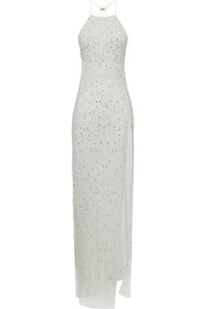 Elisabetta Franchi Kjole, Dame, Grøn, M, Lang Kjole med Elegant Design