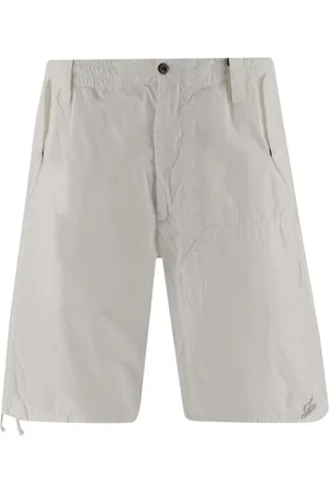C.P. Company Shorts, Herre, Hvid, XS, Bomuld, Bomuld Ripstop Elastisk Talje Shorts