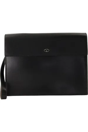 VALENTINO GARAVANI Taske, Herre, Sort, ONE SIZE, Læder, VLogo The Bold Læder Clutch