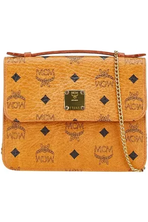 MCM Pre-owned, Dame, Brun, ONE SIZE, Uld, Pre-owned canvas håndtasker