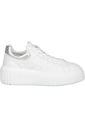 Hogan Sko, Dame, Hvid, 37 EU, Læder, Striber Læder Sneakers