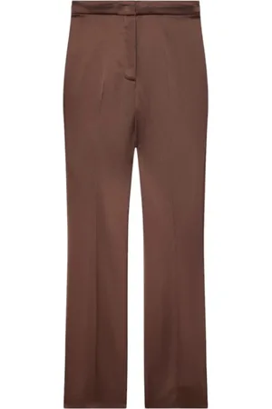 Patrizia Pepe Bukser, Dame, Brun, 2XS, Uld, Stilfuldt 100 PL Mode Tilbehør