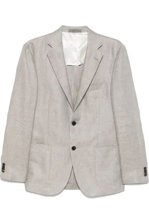 corneliani Jakke, Herre, Grå, 2XL, Uld, Luksuriøs Linen-Lyocell overtøj jakke