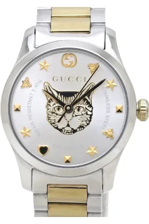 Gucci Pre-owned, Dame, Gul, ONE SIZE, Uld, Pre-owned Metal watches