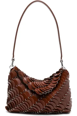 Paco rabanne Taske, Dame, Brun, ONE SIZE, Uld, Cognac Håndtaske P216 Stilfuldt Model