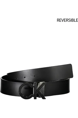 Calvin Klein Tilbehør, Herre, Sort, 110 CM, Læder, Sort Læderbælte