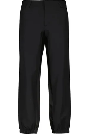 Prada Bukser, Herre, Sort, L, Uld, Uld Straight Leg Bukser