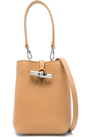 Longchamp Taske, Dame, Brun, ONE SIZE, Læder, Karamelbrun læder bucket taske