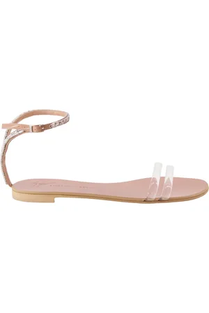 Giuseppe Zanotti Sko, Dame, , 36 EU, Læder, Krystalpyntede ankelremssandaler