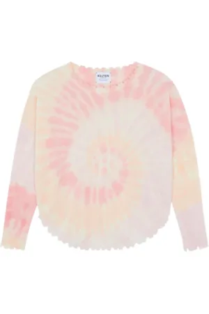 KUJTEN Strik, Dame, Lyserød, M, Cashmere, Sunny Cashmere Tie & Dye Sweater