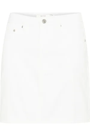 Gestuz Nederdel, Dame, Hvid, XS, Hvid Mini Nederdel Klassisk Stil
