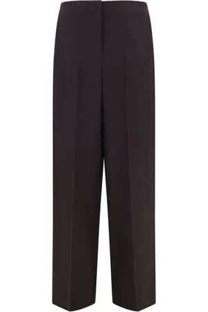 Fendi Bukser, Dame, Sort, S, Uld, Uld Front Button Bukser