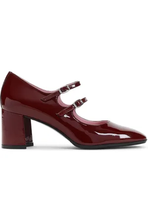 Carel Sko, Dame, Rød, 38 EU, Læder, Røde Patent Læder Pumps Elegant Stil