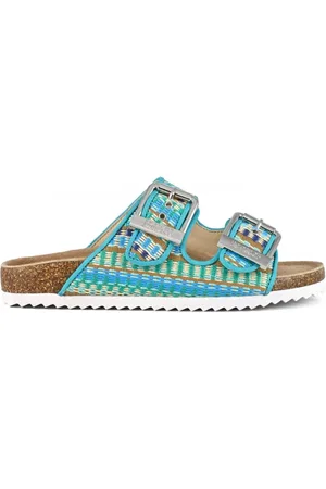 Colors of California Sko, Dame, Flerfarvet, 36 EU, Etnisk vævet sandal med sølvspænder