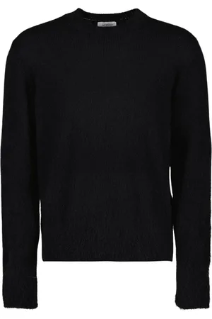 OFF-WHITE Strik, Herre, Sort, S, Uld, Mohair Arrow Rund Hals Sweater