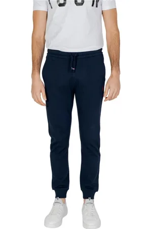 U.S. Polo Assn. Bukser, Herre, Blå, XL, Bomuld, Blå Bomuld Track Pant med Lommer