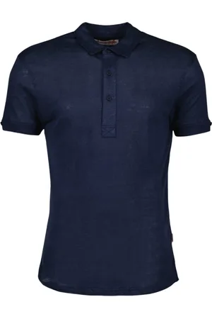 Orlebar Brown Top, Herre, Blå, XL, Linned, Sebastian Linned Polo Shirt til Mænd