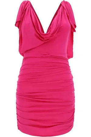 The Attico Kjole, Dame, Lyserød, XS, Sheer Straps Mini Dress