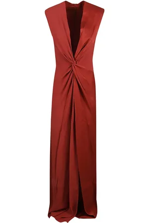 Max Mara Kjole, Dame, Rød, XS, Rød Pilard Kjole