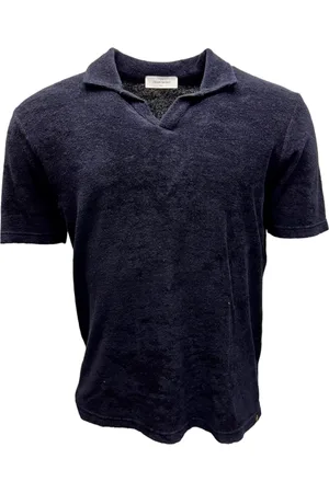 Gran Sasso Top, Herre, Blå, 3XL, Bomuld, Marineblå Terry Polo Bomuld Letvægt