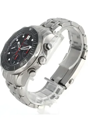 Omega Pre-owned, Dame, Sort, ONE SIZE, Tyl, Pre-owned Rustfrit stal watches