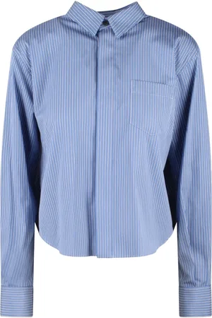 SACAI Bluser & Skjorter, Dame, Blå, M, Bomuld, Bomuld Poplin Skjorte Box Fit