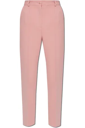 Dolce & Gabbana Bukser, Dame, Lyserød, XS, Uld, Bukser med folder