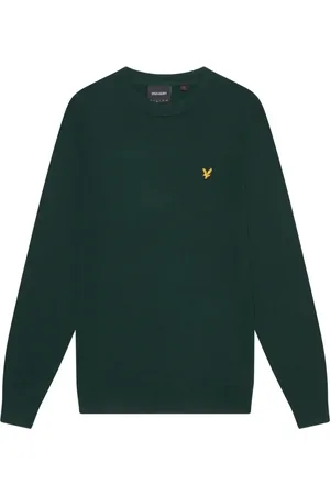 Lyle & Scott Strik, Herre, Grøn, XS, Bomuld, Merino Crew Neck Jumper