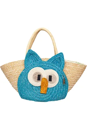 La Milanesa Taske, Dame, Flerfarvet, ONE SIZE, Raffia Håndtaske i Natur & Turkis