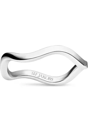 Sif Jakobs Tilbehør, Dame, Grå, 52 MM, Bølge Ellera Ring i Sterlingsølv