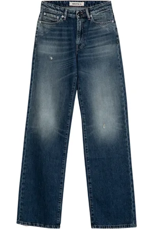 SEMICOUTURE Jeans, Dame, Blå, W27, Denim, Palazzo Stil Denim Jeans